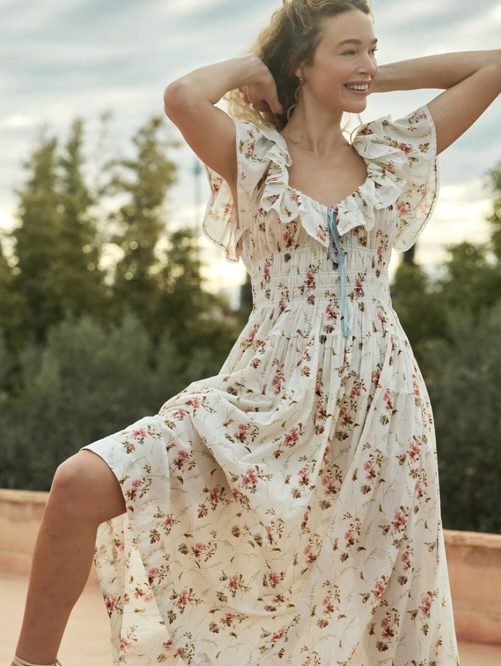DOEN ILLIANA DRESSIN BLANC PRAIRIE ROSE S - Picture 4 of 5
